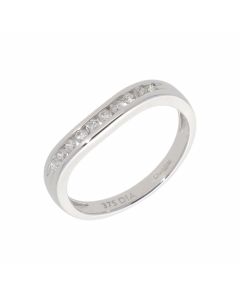 New 9ct White Gold Diamond Wishbone Ring