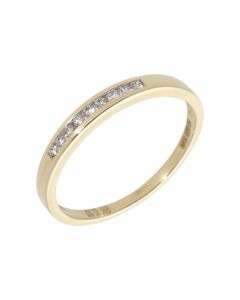 New 9ct Yellow Gold 0.10ct Diamond Eternity Ring