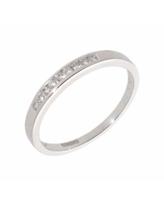 New 9ct White Gold 0.10ct Diamond Eternity Ring