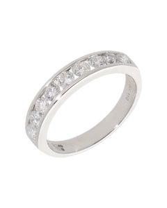 New 18ct White Gold 1.00ct Diamond Channel Set Eternity Ring
