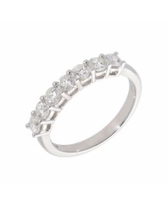 New 18ct White Gold 1.00ct Diamond Claw Set Eternity Ring