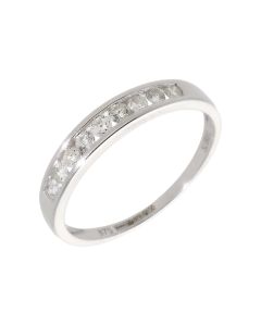 New 9ct White Gold 0.33ct Diamond Channel Set Eternity Ring