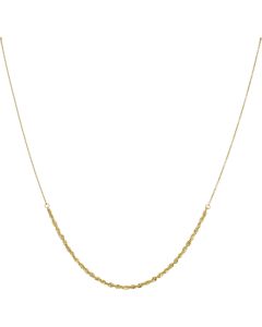 New 9ct Yellow Gold 16 - 17" Rope & Link Chain Necklace