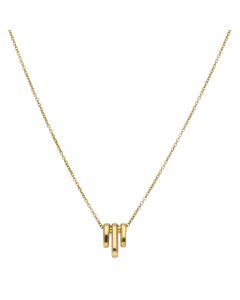 New 9ct Yellow Gold Adjustable 15-17" 3 Bar Necklace