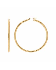 New 9ct Yellow Gold 55mm Polished Hoop Earrings