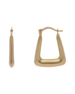 New 9ct Yellow Gold Small Handbag Style Creole Hoop Earrings