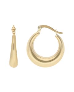 New 9ct Yellow Gold Graduated Hoop Earrings