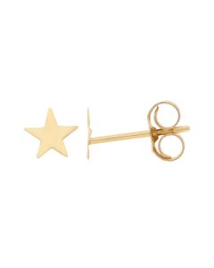 New 9ct Yellow Gold Flat Tiny Star Stud Earrings
