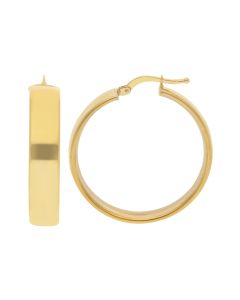 New 9ct Yellow Gold 30mm Polished Hoop Earrings