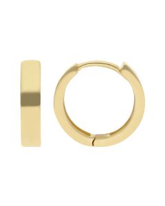 New 9ct Yellow Gold Small 10mm Huggie Hoop Earrings