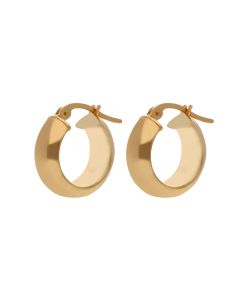 New 9ct Yellow Gold Small Polished Hoop Earrings