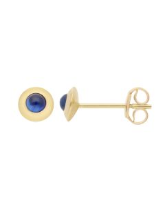 New 9ct Yellow Gold Small Sapphire Stud Earrings