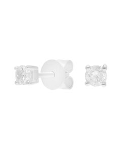 New 9ct White Gold 0.25ct Diamond Stud Earrings