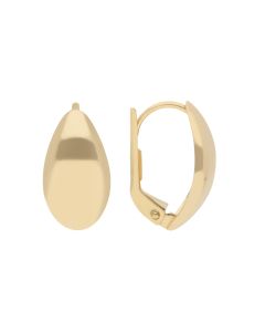 New 9ct Yellow Gold Polished Lever back Earrings