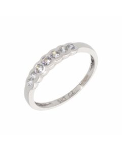 New 9ct White Gold Cubic Zirconia Eternity Ring