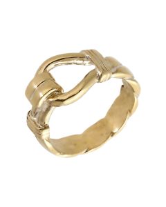 New 9ct Yellow Gold Hook Style Ring