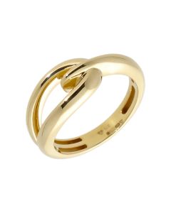 New 9ct Yellow Gold Polished Ladies Dress Ring