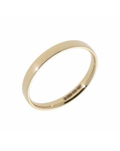 New 9ct Yellow Gold 2.5mm Slight Court Wedding Ring