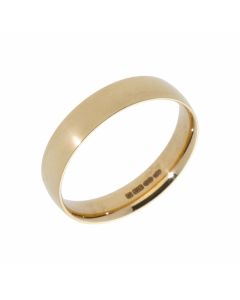 New 9ct Yellow Gold 4mm Slight Court Wedding Ring