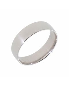 New 9ct White Gold 6mm Slight Court Wedding Ring