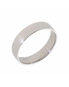 New 9ct White Gold 5mm Slight Court Wedding Ring