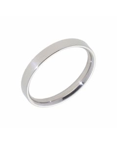 New 9ct White Gold 2.5mm Flat Court Wedding Ring