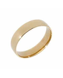 New 9ct Yellow Gold 5mm Slight Court Wedding Ring