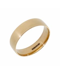 New 9ct Yellow Gold 6mm Slight Court Wedding Ring