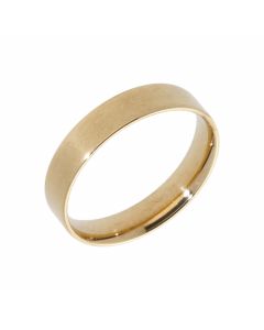 New 9ct Yellow Gold 4mm Flat Court Wedding Ring