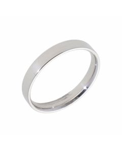 New 9ct White Gold 3mm Flat Court Wedding Ring