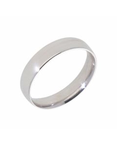 New 9ct White Gold 4mm Slight Court Wedding Ring