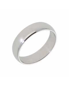 New Platinum 5mm D Shape Wedding Ring