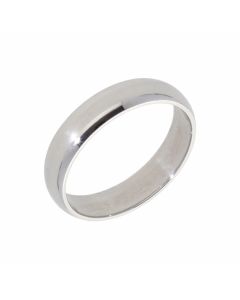 New Platinum 4mm D Shape Wedding Ring