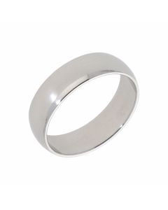 New Platinum 6mm D Shape Wedding Ring