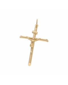 New 9ct Yellow Gold Large Crucifix Pendant