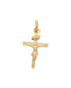 New 9ct Yellow Gold Small Crucifix Pendant