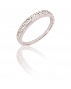 New 9ct White Gold 0.25ct Diamond Channel Set Eternity Ring