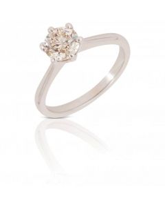 New 9ct White Gold 0.92 Carat Diamond Solitaire Ring