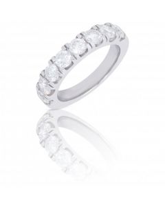 New 14ct White Gold 2.00ct Diamond 8 Stone Eternity Ring