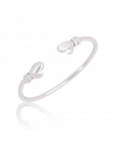 New Sterling Silver Double Boxing Glove Childs Bangle