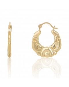 New 9ct Yellow Gold Baby Small Creole Hoop Earrings
