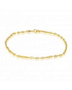 New 9ct Yellow Gold 9 Inch Gucci Link Anklet