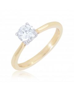 New 9ct Yellow Gold 0.60 Carat Diamond Solitaire Ring