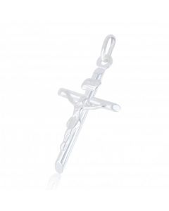 New Sterling Silver Medium Size Crucifix Pendant