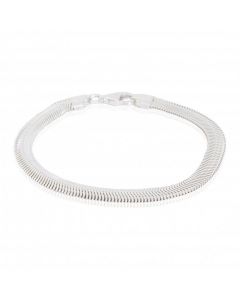 New Sterling Silver 7.5 Inch Flat Snake Link Bracelet