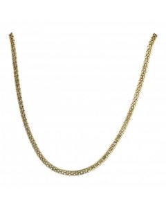 Pre-Owned 9ct Yellow Gold 16 Inch Fancy Flat Link Necklet