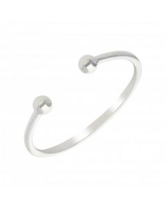 New Sterling Silver Solid Torque Mens Identity Bangle