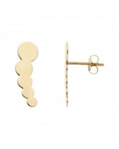 New 9ct Yellow Gold Comet Climber Style Stud Earrings