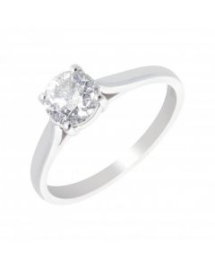 New 18ct White Gold 1.03ct Diamond Solitaire Single Stone Ring