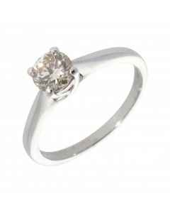 Pre-Owned 9ct White Gold 0.75 Carat Diamond Solitaire Ring